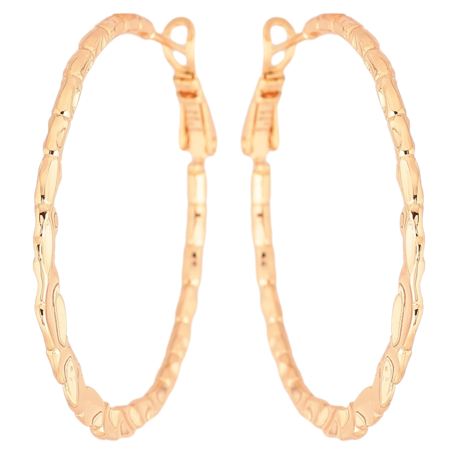 Серьги Xuping M&L Цвет 18K кольца (конго) Декоративный узор ø 4см фото №1