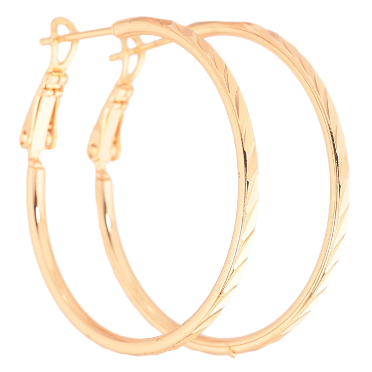 Серьги Xuping M&L Цвет 18K кольца (конго) Декоративный узор ø 3.7см фото №22