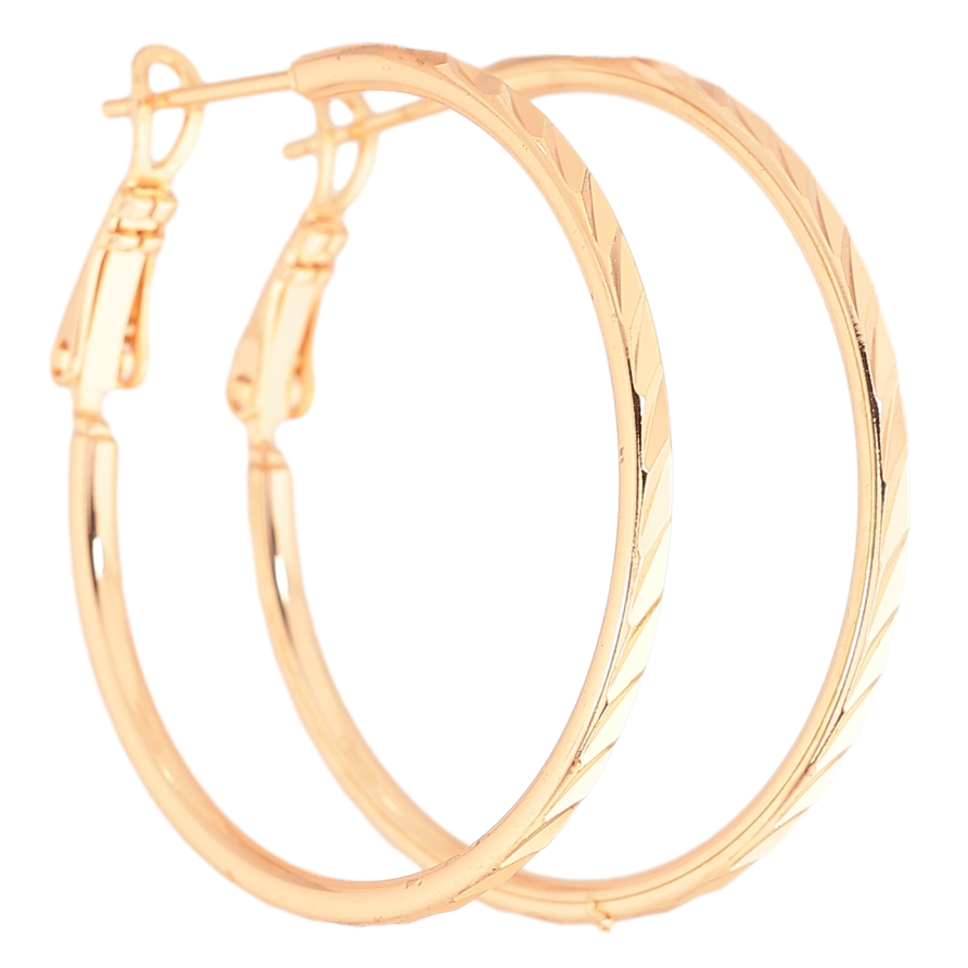 Серьги Xuping M&L Цвет 18K кольца (конго) Декоративный узор ø 3.7см фото №1