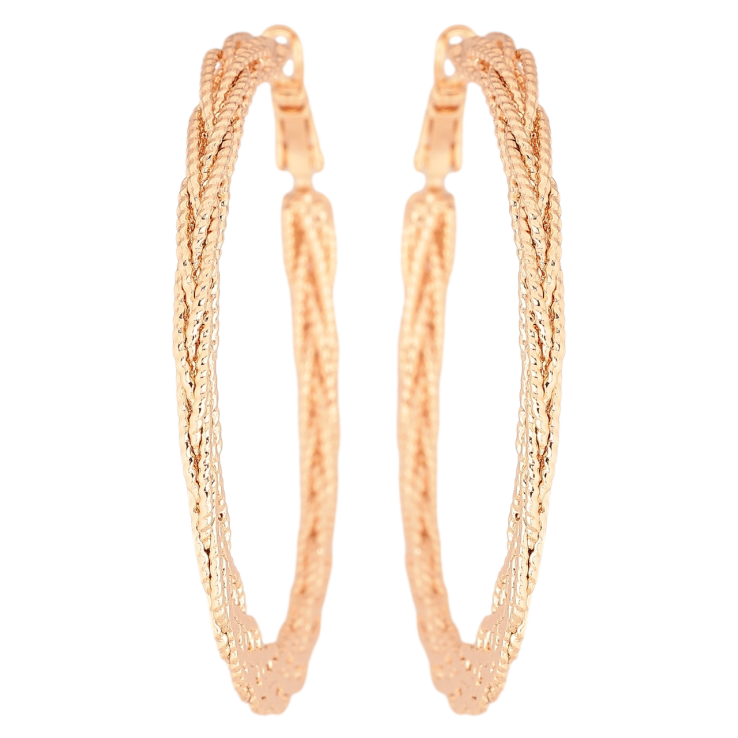 Серьги Xuping M&L Цвет 18K кольца (конго) Декоративный узор ø 5см фото №13