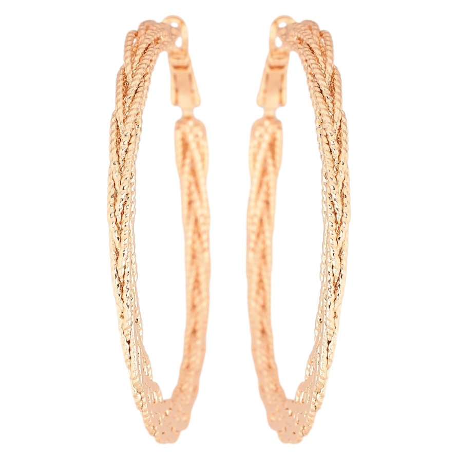 Серьги Xuping M&L Цвет 18K кольца (конго) Декоративный узор ø 5см фото №1