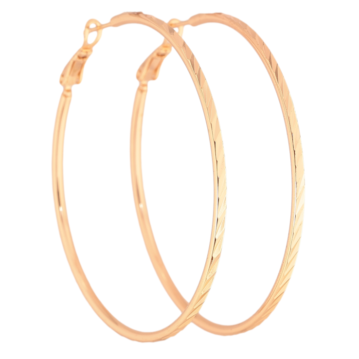 Сережки Xuping M&L Колір 18K кільця (конго) «Декоративний візерунок» ø 5.8см фото №18