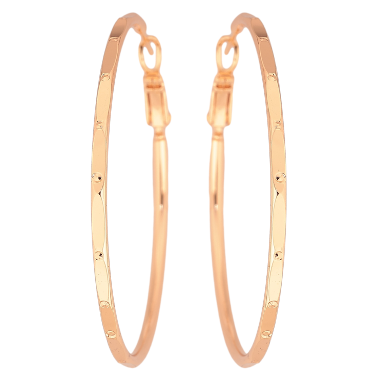 Серьги Xuping M&L Цвет 18K кольца (конго) Декоративный узор ø 5см фото №14