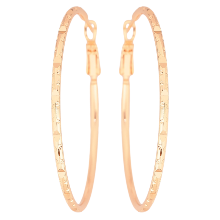 Сережки Xuping M&L Колір 18K кільця (конго) «Декоративний візерунок» ø 5см фото №14