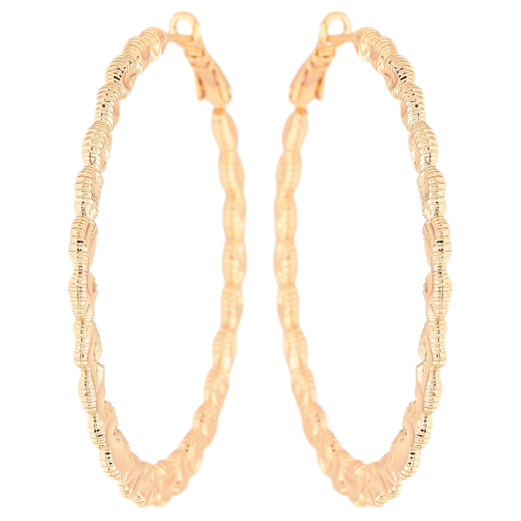 Сережки Xuping M&L Колір 18K кільця (конго) «Декоративний візерунок» ø 5см фото №15