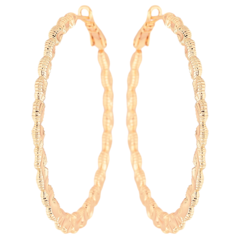 Серьги Xuping M&L Цвет 18K кольца (конго) Декоративный узор ø 5см фото №1