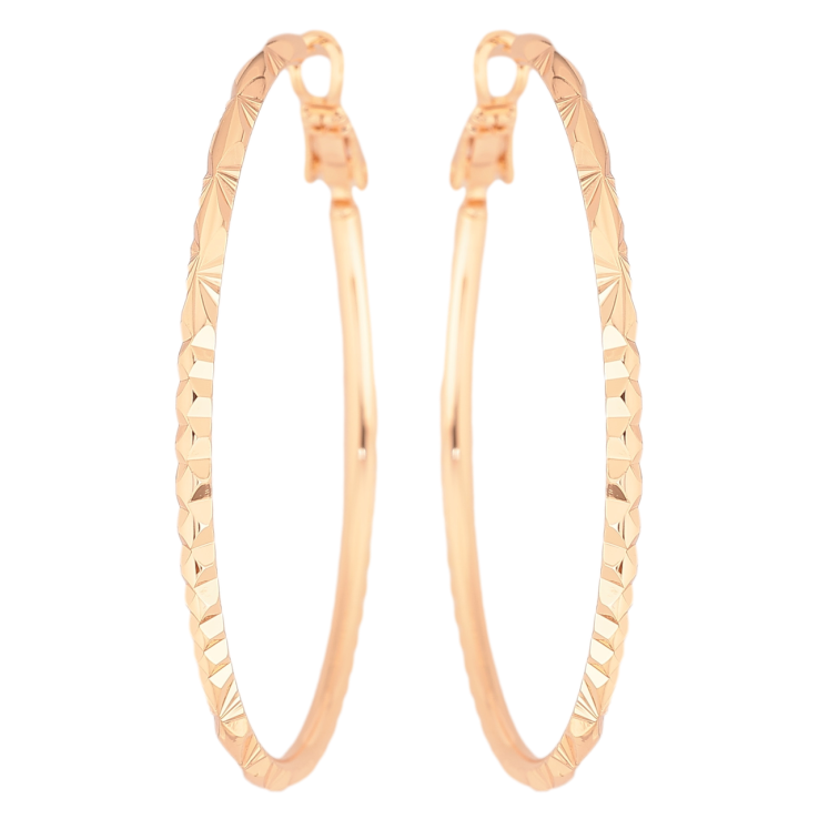 Серьги Xuping M&L Цвет 18K кольца (конго) Декоративный узор ø 4.8см фото №2