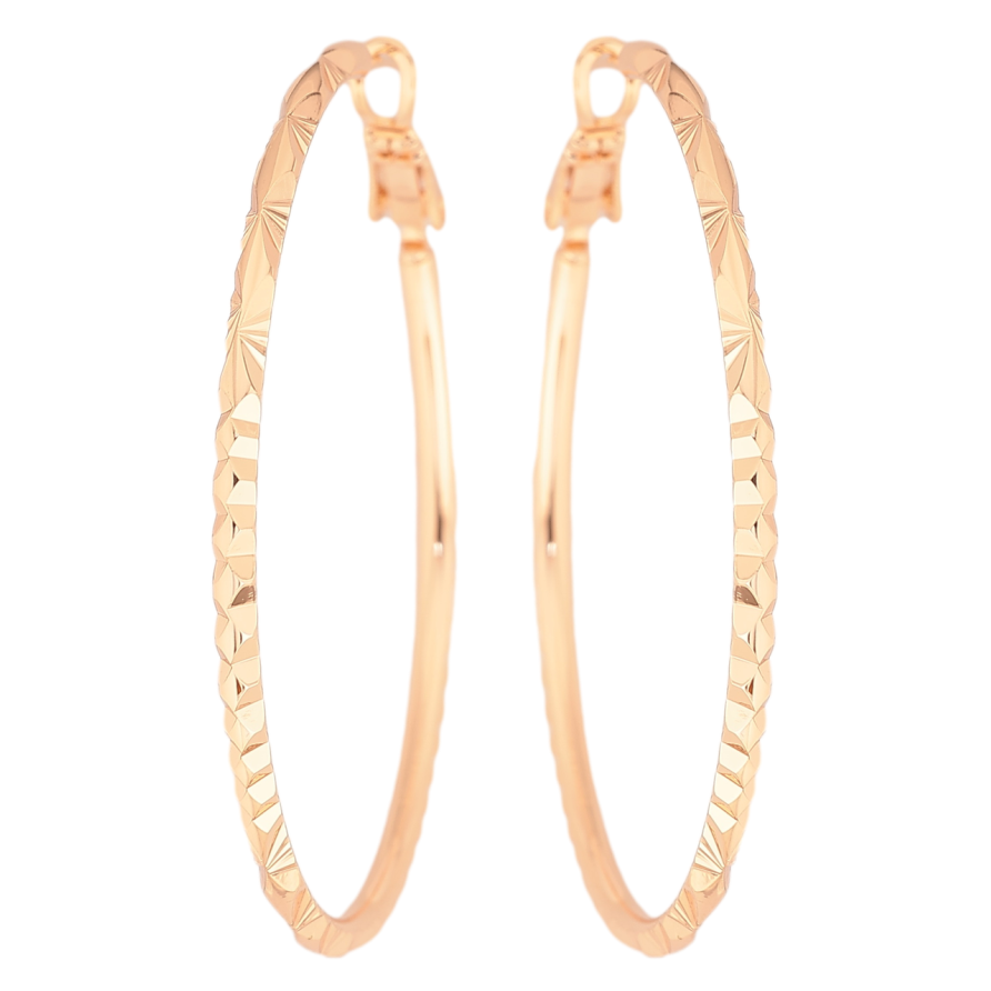 Серьги Xuping M&L Цвет 18K кольца (конго) Декоративный узор ø 4.8см фото №1