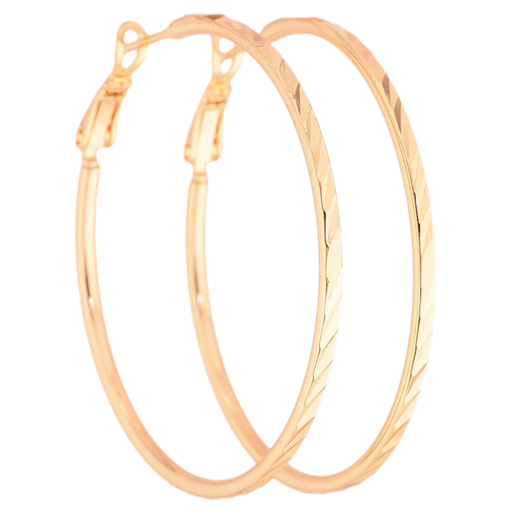 Серьги Xuping M&L Цвет 18K кольца (конго) Декоративный узор ø 4.8см фото №3