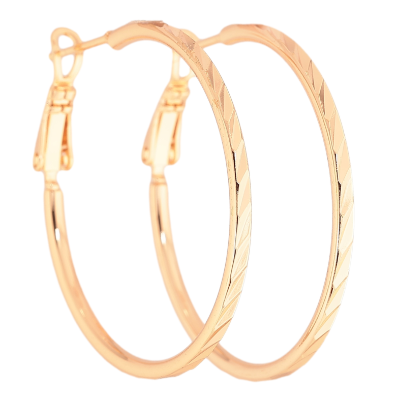 Сережки Xuping M&L Колір 18K кільця (конго) «Декоративний візерунок» ø 3.7см фото №10