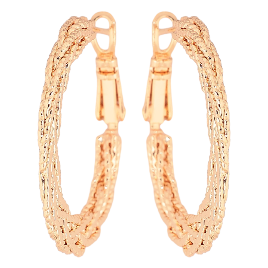 Серьги Xuping M&L Цвет 18K кольца (конго) Декоративный узор ø 3см фото №1