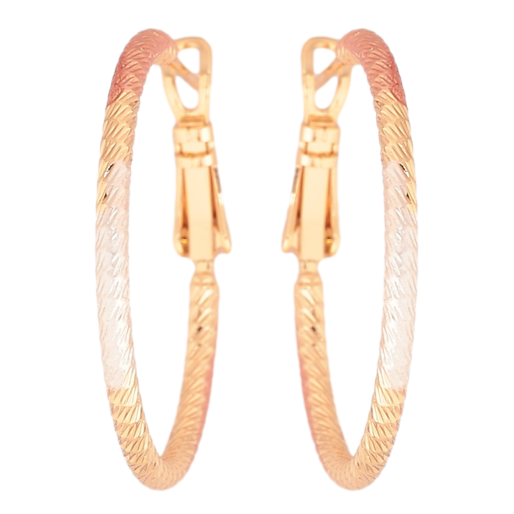 Серьги Xuping M&L Цвет 18K кольца (конго) Декоративный узор с покраской эмалью ø 3см фото №11