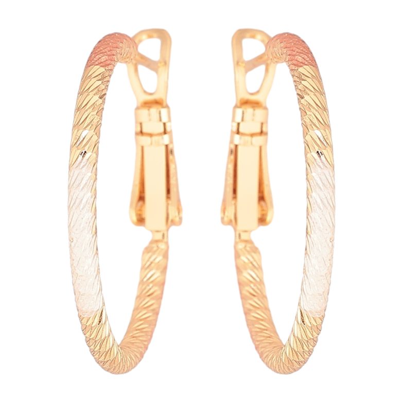 Серьги Xuping M&L Цвет 18K кольца (конго) Декоративный узор с покраской эмалью ø 2.5см фото №1