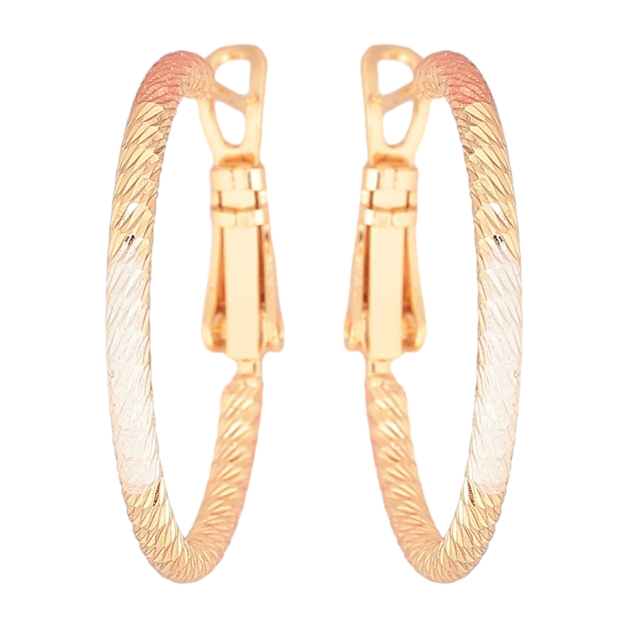 Серьги Xuping M&L Цвет 18K кольца (конго) Декоративный узор с покраской эмалью ø 2.5см фото №1