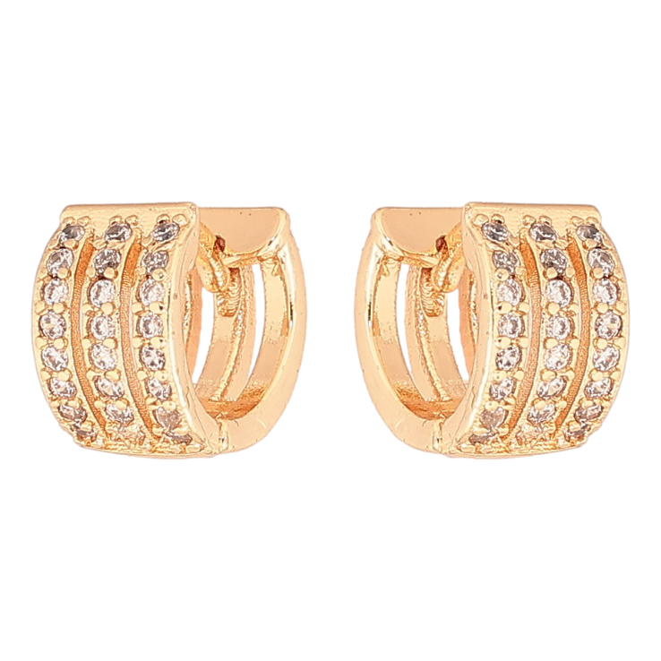 Серьги Xuping M&L Цвет 18K колечки Дорожки циркония фото №22