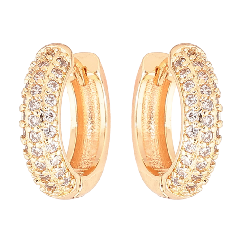 Серьги Xuping M&L Цвет 18K колечки Инкрустация цирконием фото №2