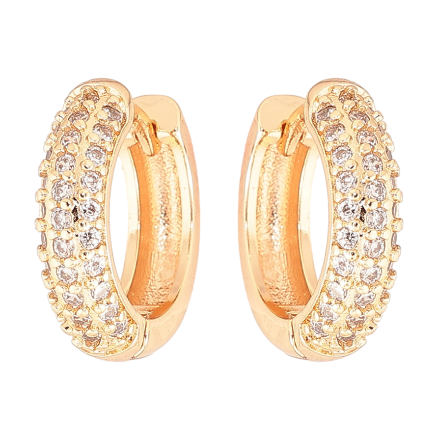 Серьги Xuping M&L Цвет 18K колечки Инкрустация цирконием фото №1