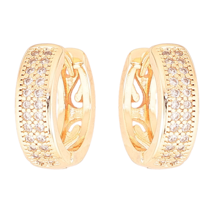 Серьги Xuping M&L Цвет 18K колечки Инкрустация цирконием фото №7