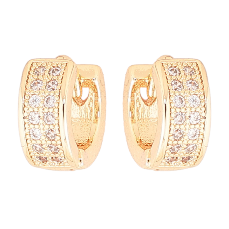 Серьги Xuping M&L Цвет 18K колечки Инкрустация цирконием фото №1