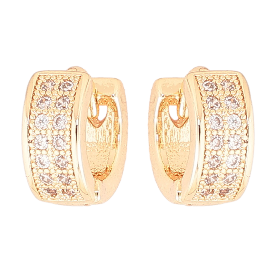 Серьги Xuping M&L Цвет 18K колечки Инкрустация цирконием фото №1