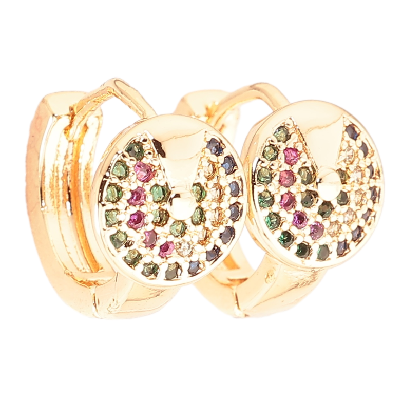 Сережки Xuping M&L Колір 18K колечка «Інкрустація різнокольоровим цирконієм» фото №24