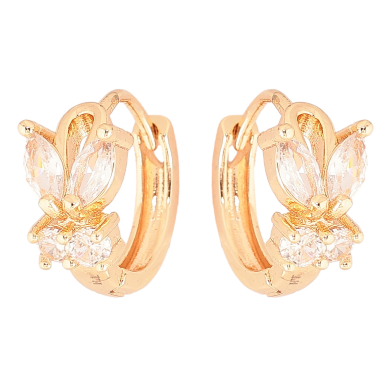 Сережки Xuping M&L Колір 18K колечка «Кришталеві метелики» фото №1