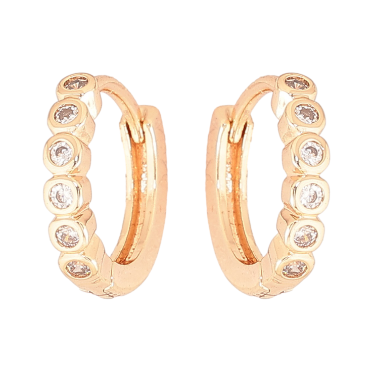 Серьги Xuping M&L Цвет 18K колечки Дорожки циркония фото №8