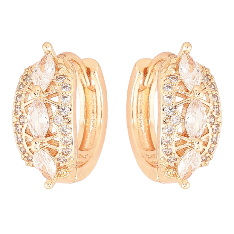 Сережки Xuping M&L Колір 18K колечка «Візерунок з цирконієм» фото №22