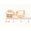 Серьги Xuping M&L Цвет 18K колечки Инкрустация разноцветным цирконием фото №2