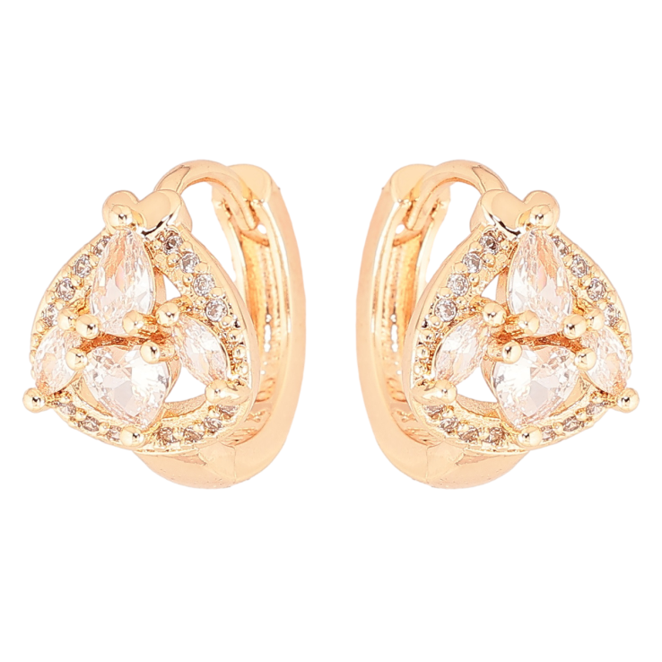 Серьги Xuping M&L Цвет 18K колечки Узор с цирконием фото №11