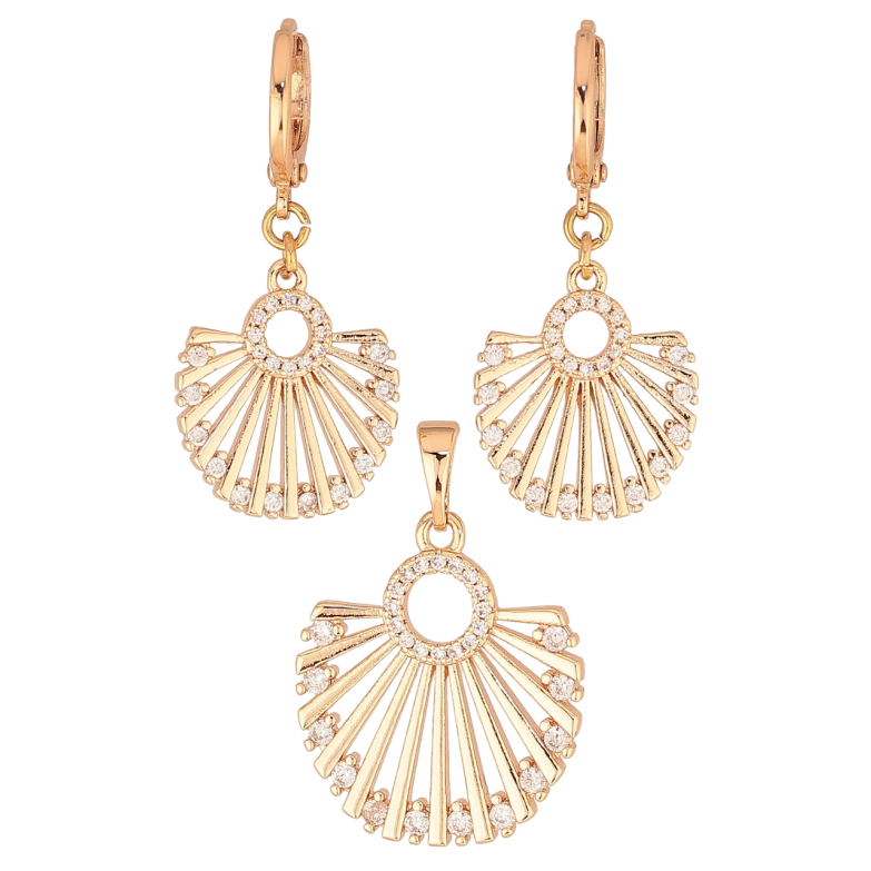 Набір Xuping M&L Колір 18K Сережки Кулон «Декоративні підвіски з цирконієм» фото №1