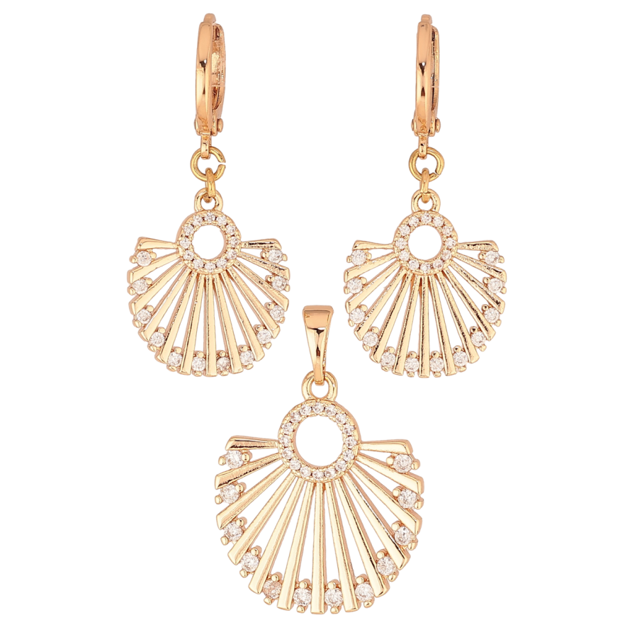 Набір Xuping M&L Колір 18K Сережки Кулон «Декоративні підвіски з цирконієм» фото №1