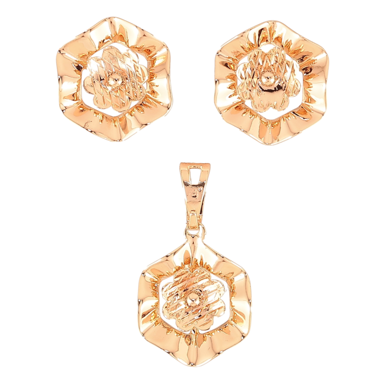 Набор Xuping M&L Цвет 18K Серьги Кулон Цветочки фото №1