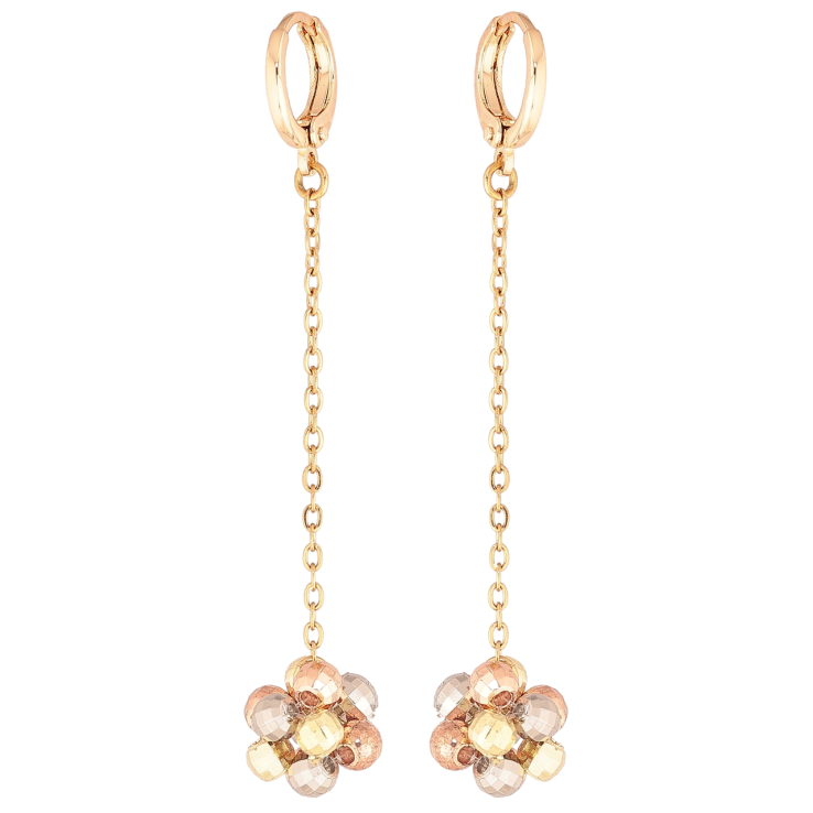 Серьги Xuping M&L Цвет 18K подвески на колечках Шарики из бусин фото №3