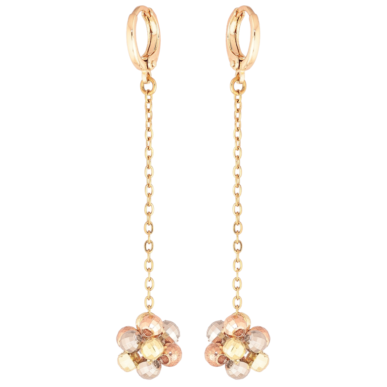 Серьги Xuping M&L Цвет 18K подвески на колечках Шарики из бусин фото №1