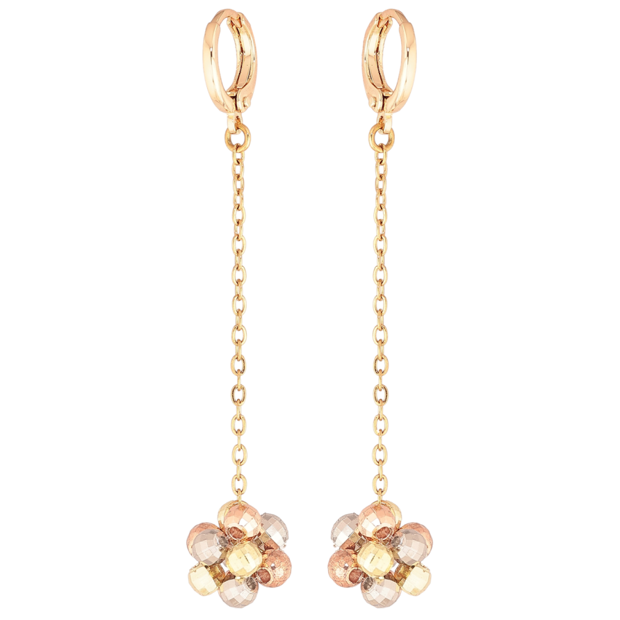 Серьги Xuping M&L Цвет 18K подвески на колечках Шарики из бусин фото №1