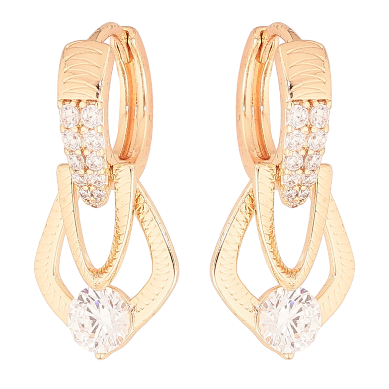 Серьги Xuping M&L Цвет 18K подвески на колечках Декоративные подвески с цирконием фото №1