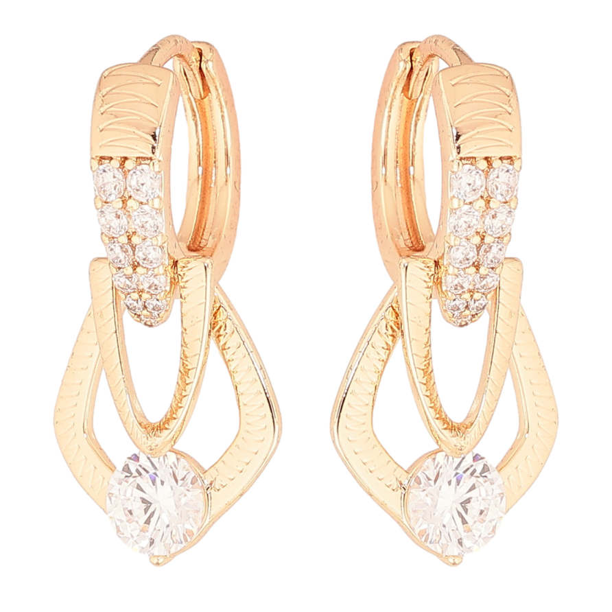 Серьги Xuping M&L Цвет 18K подвески на колечках Декоративные подвески с цирконием фото №1