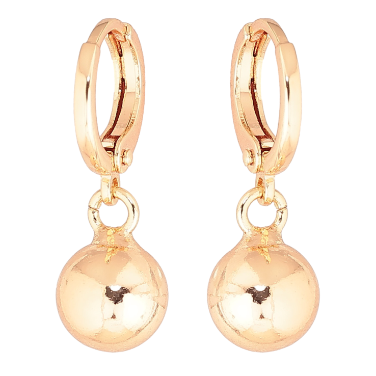 Сережки Xuping M&L Колір 18K підвіски на колечках «Кульки» ø 8мм фото №6