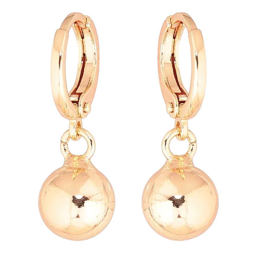 Сережки Xuping M&L Колір 18K підвіски на колечках «Кульки» ø 8мм фото №1