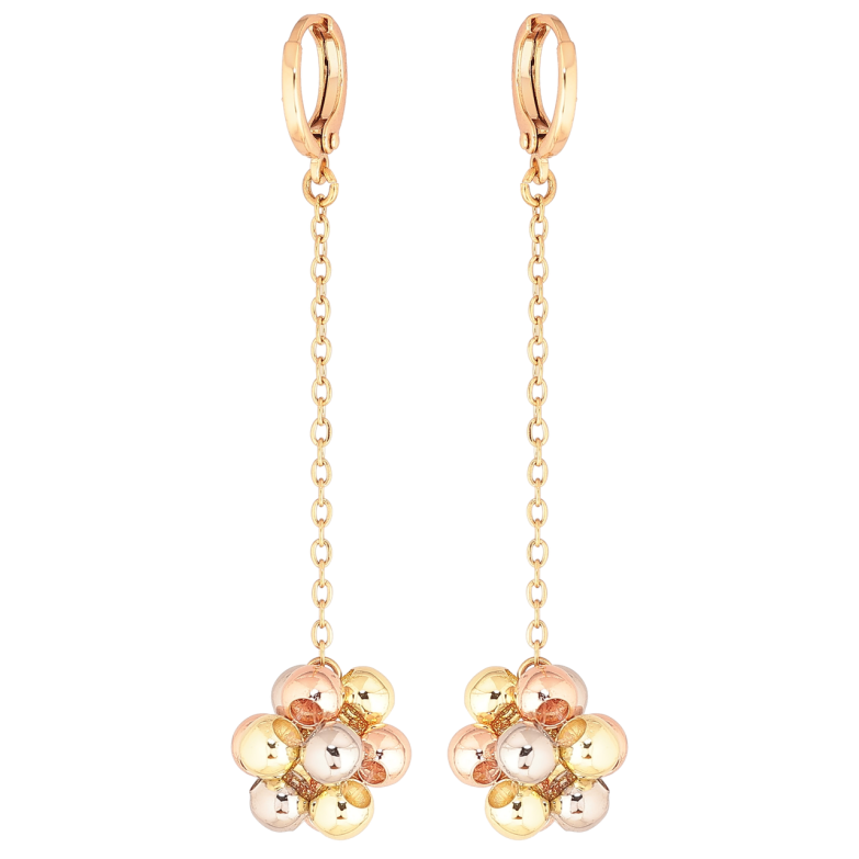 Серьги Xuping M&L Цвет 18K подвески на колечках Шарики из бусин фото №1