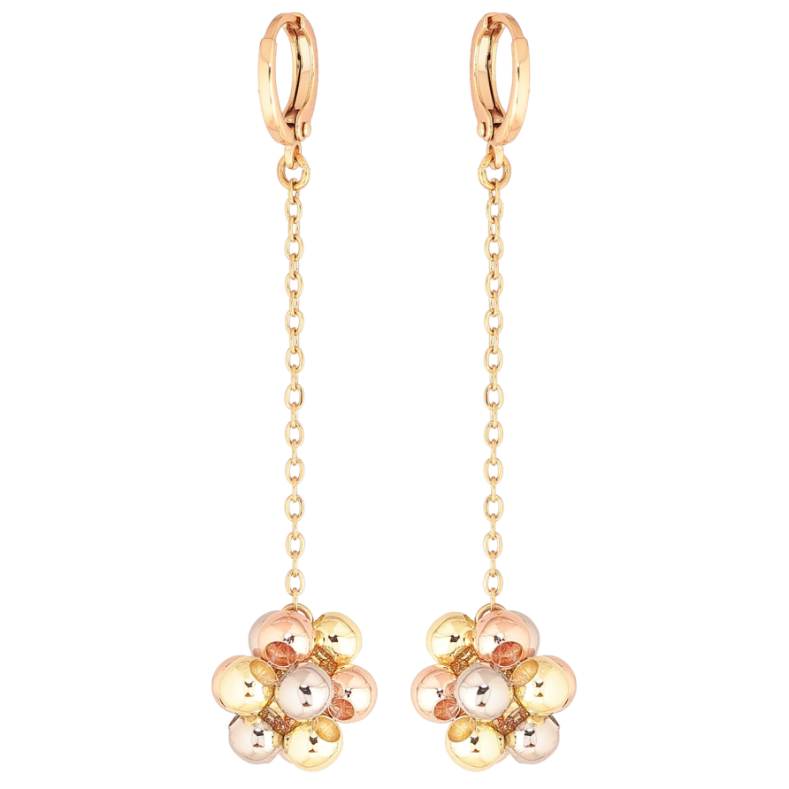 Серьги Xuping M&L Цвет 18K подвески на колечках Шарики из бусин фото №1