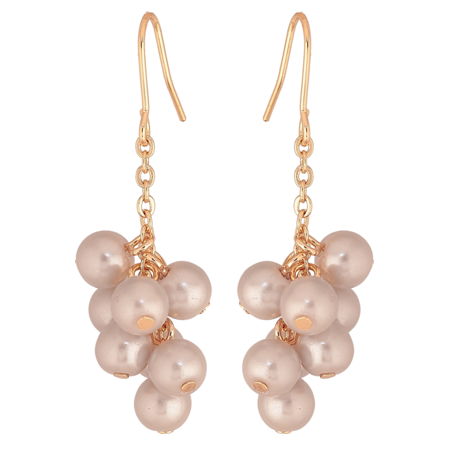 Сережки Xuping M&L Колір 18K французький замок «Грона сірих намистин» фото №1