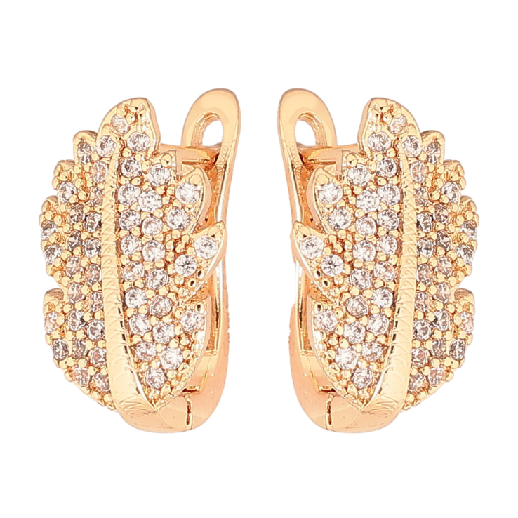 Серьги Xuping M&L Цвет 18K английский замок Листики с инкрустацией цирконием фото №23