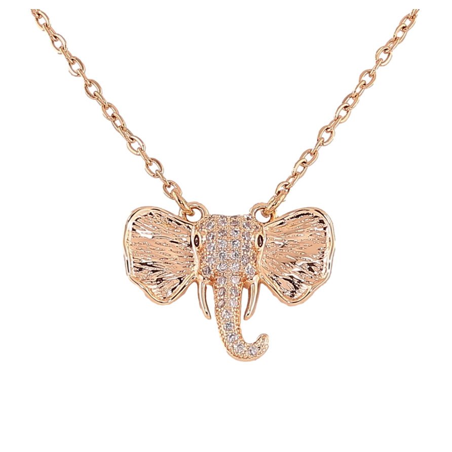 Кулон на ланцюжку Xuping M&L Колір 18К «Слон з інкрустацією цирконієм» довжина 39-44см х 1.5мм фото №1