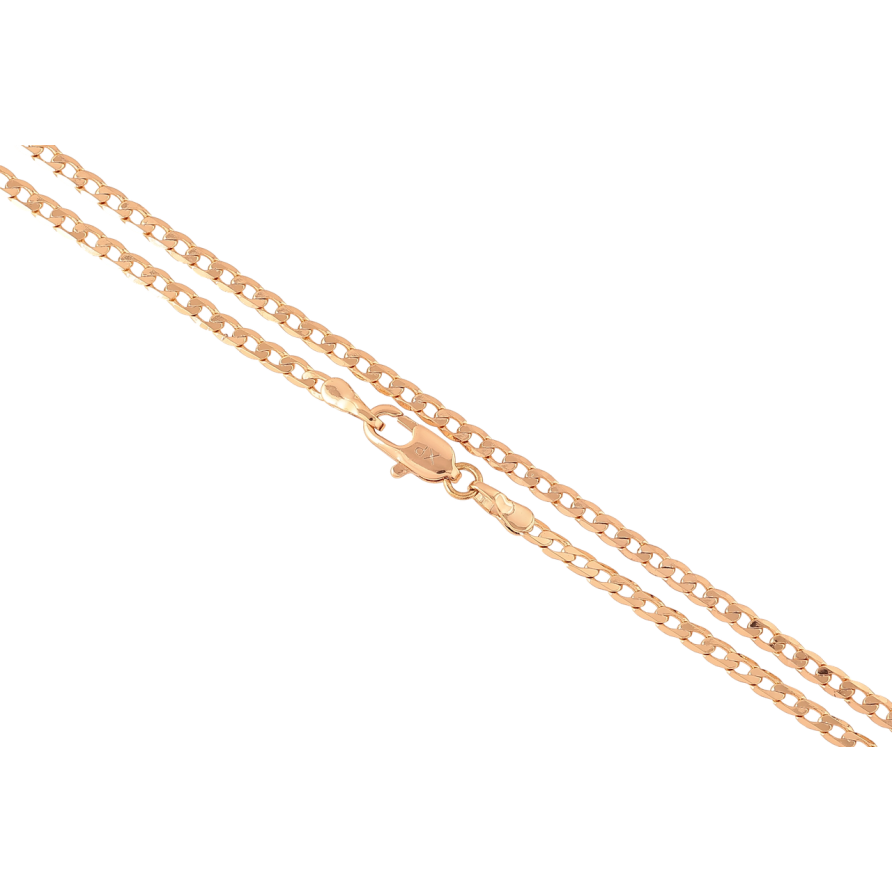 Ланцюжок Xuping Позолота 18K «Плетіння Панцирне перекручене» довжина 44см х 2мм фото №1