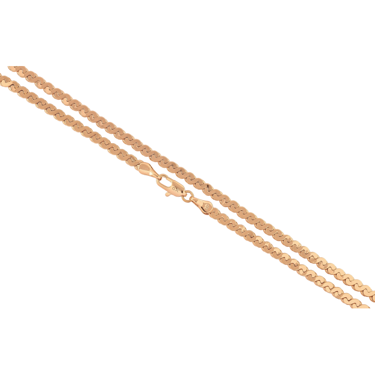 Ланцюжок Xuping Позолота 18K «Плетіння Серпантин» довжина 50см х 3мм фото №12