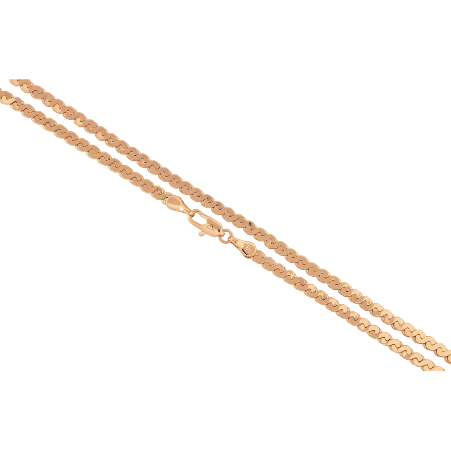 Ланцюжок Xuping Позолота 18K «Плетіння Серпантин» довжина 50см х 3мм фото №1