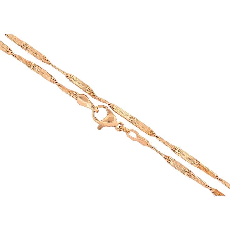 Ланцюжок Xuping Позолота 18K «Плетіння Снейк перекручений» довжина 46см х 2мм фото №11