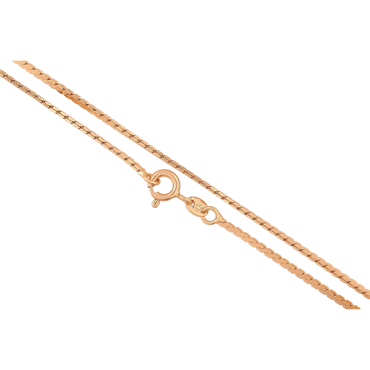Цепочка Xuping Позолота 18K Плетение Серпантин перекрученный длинна 45см х 1мм фото №24